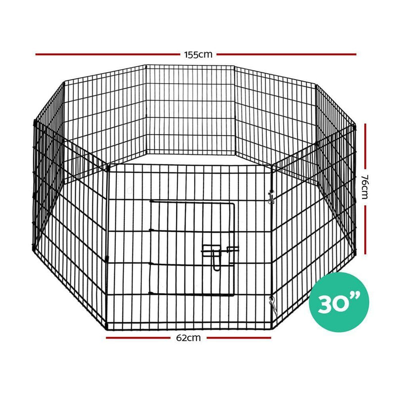 i.Pet 30 8 Panel Pet Dog Playpen Puppy Exercise Cage 