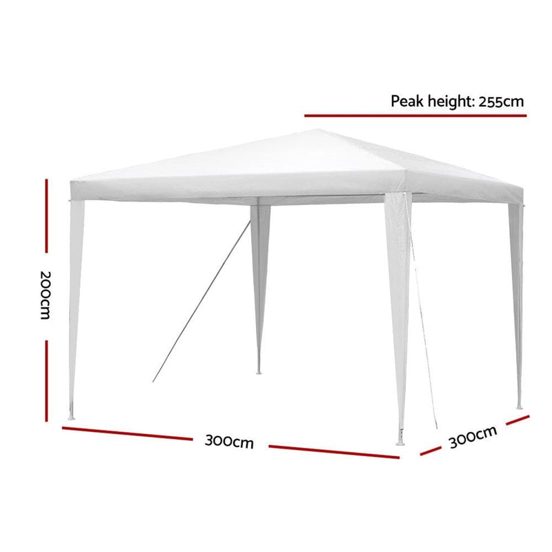 Instahut Gazebo 3x3m Tent Marquee Party Wedding Event Canopy