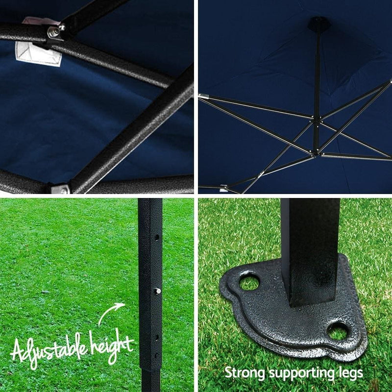 Instahut Gazebo Pop Up Marquee 3x3m Outdoor Tent Folding 