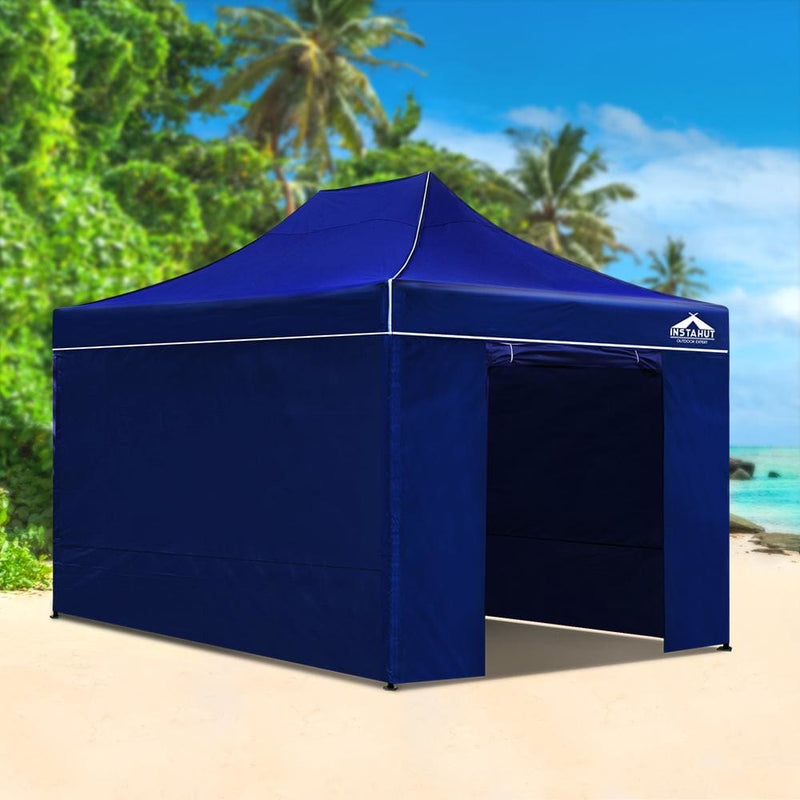 Instahut Gazebo Pop Up Marquee 3x4.5m Folding Wedding Tent 