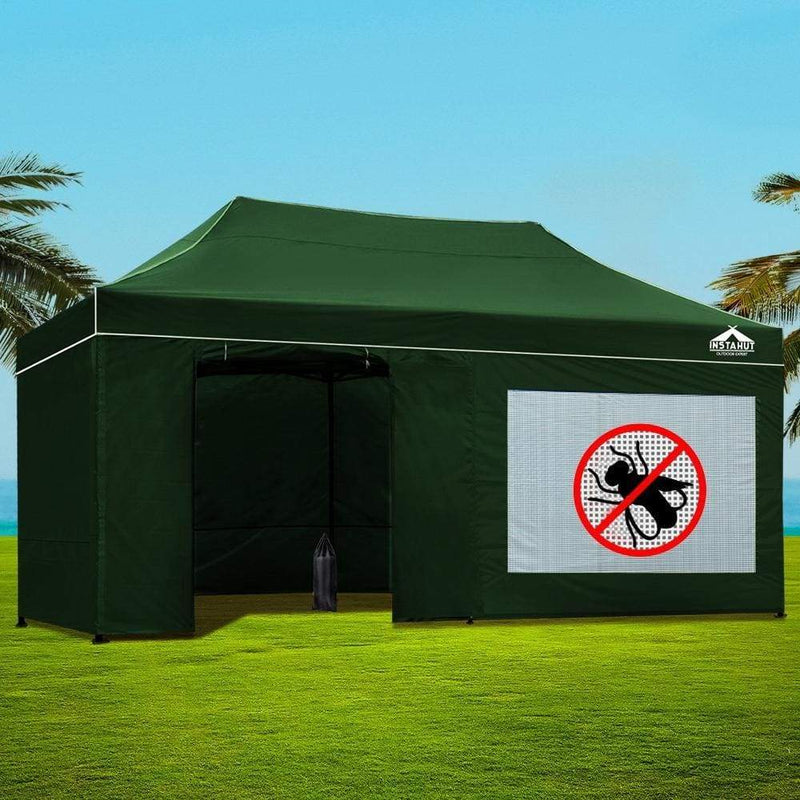 Instahut Gazebo Pop Up Marquee 3x6m Folding Wedding Tent 