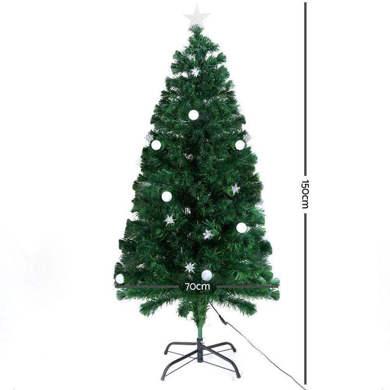 Jingle Jollys 1.5M 5FT LED Christmas Tree Optic Fiber Xmas Multi 