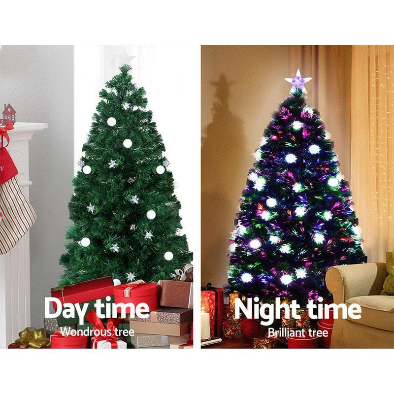 Jingle Jollys 1.5M 5FT LED Christmas Tree Optic Fiber Xmas Multi 