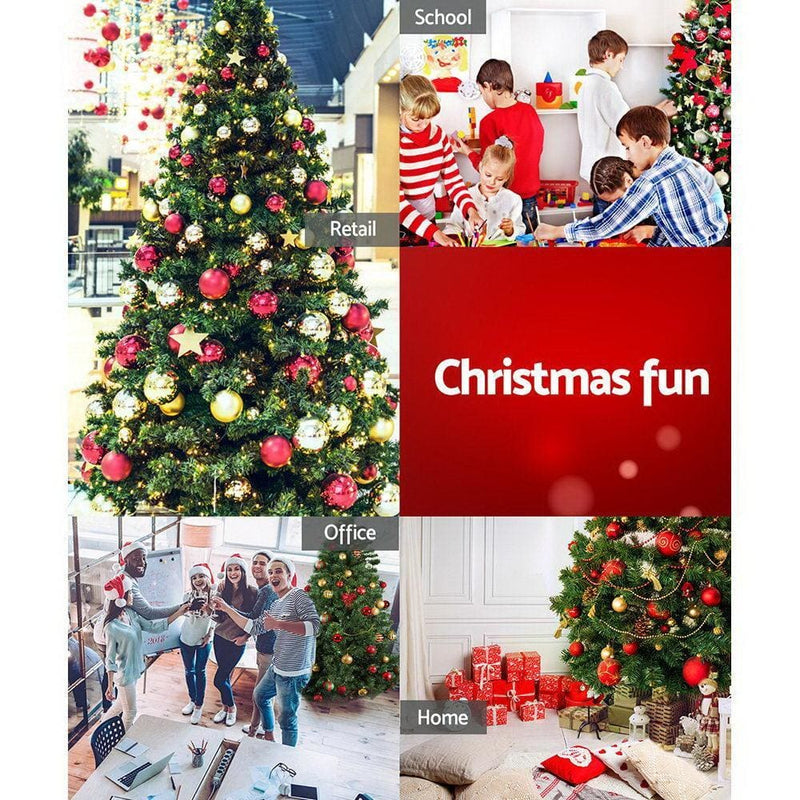 Jingle Jollys 2.4M 8FT Christmas Tree 1000 Tips Green - 