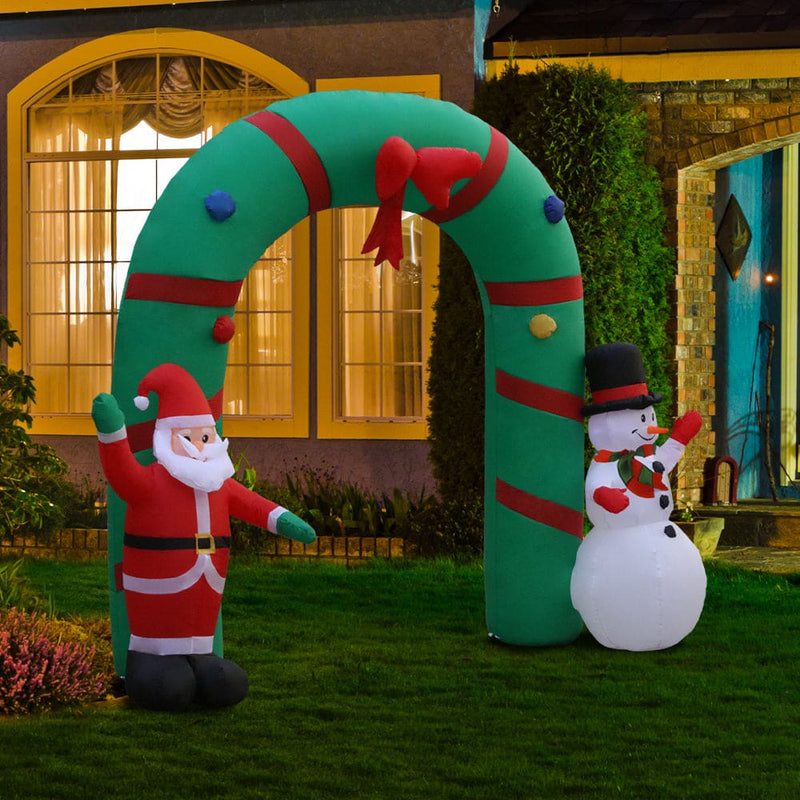 Jingle Jollys 2.8M Christmas Inflatable Giant Arch Way Santa