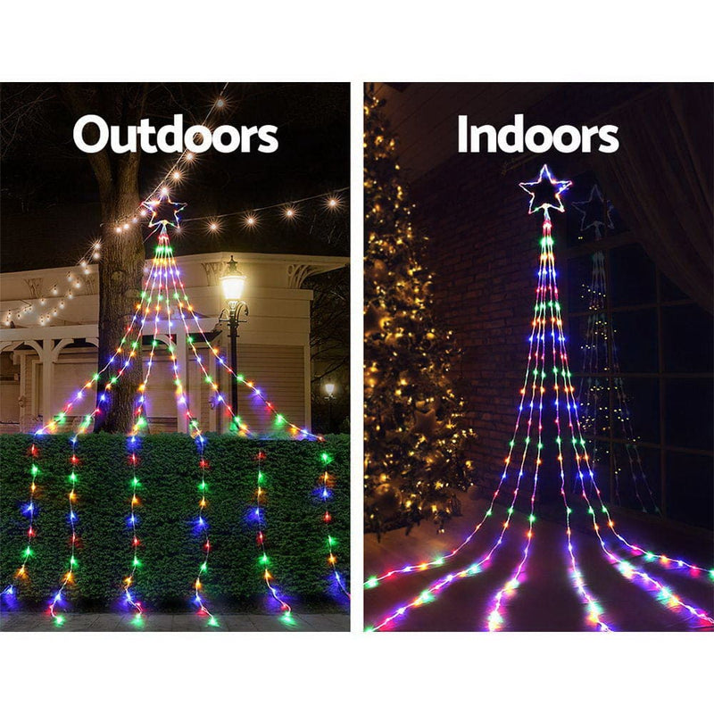 Jingle Jollys 3M Christmas Curtain Fairy Lights String 480 