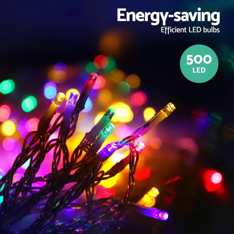 Jingle Jollys 500 LED Solar Powered Christmas Icicle Lights 