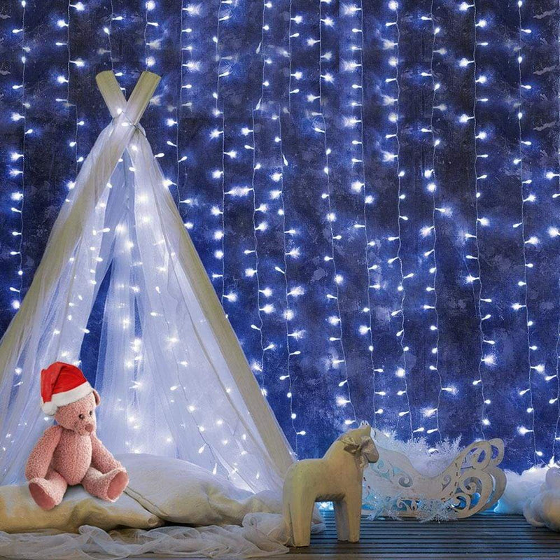 Jingle Jollys 6X3M Christmas Curtain Fairy Lights String 
