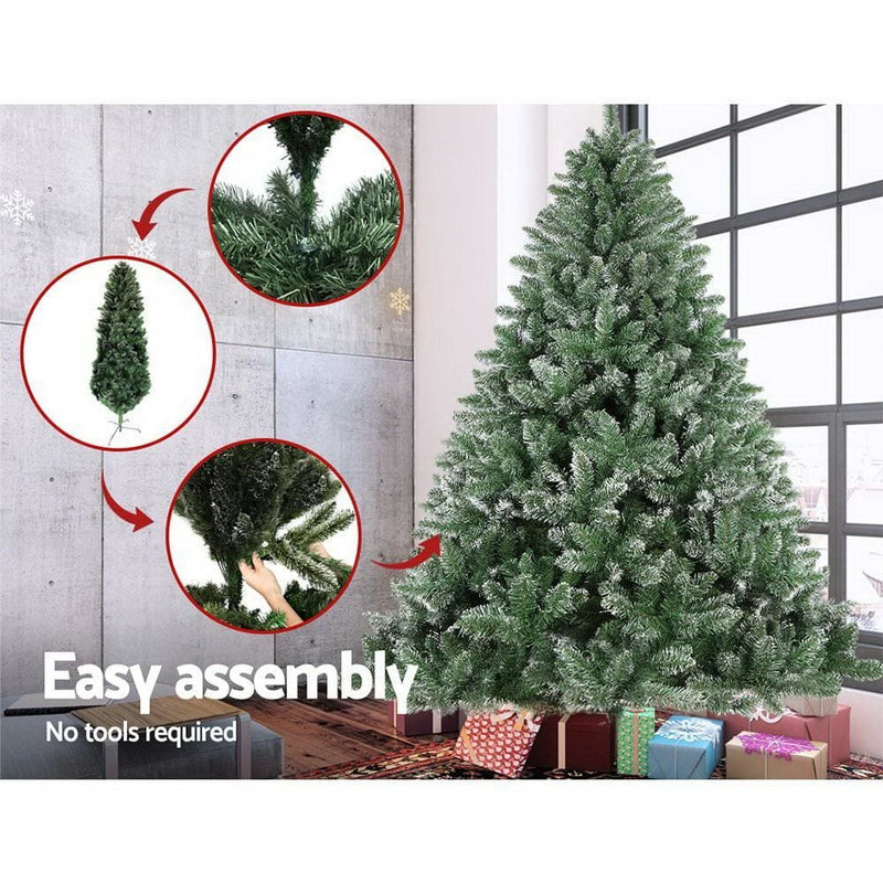 Jingle Jollys 7FT Snow Tips Christmas Tree - Occasions > 