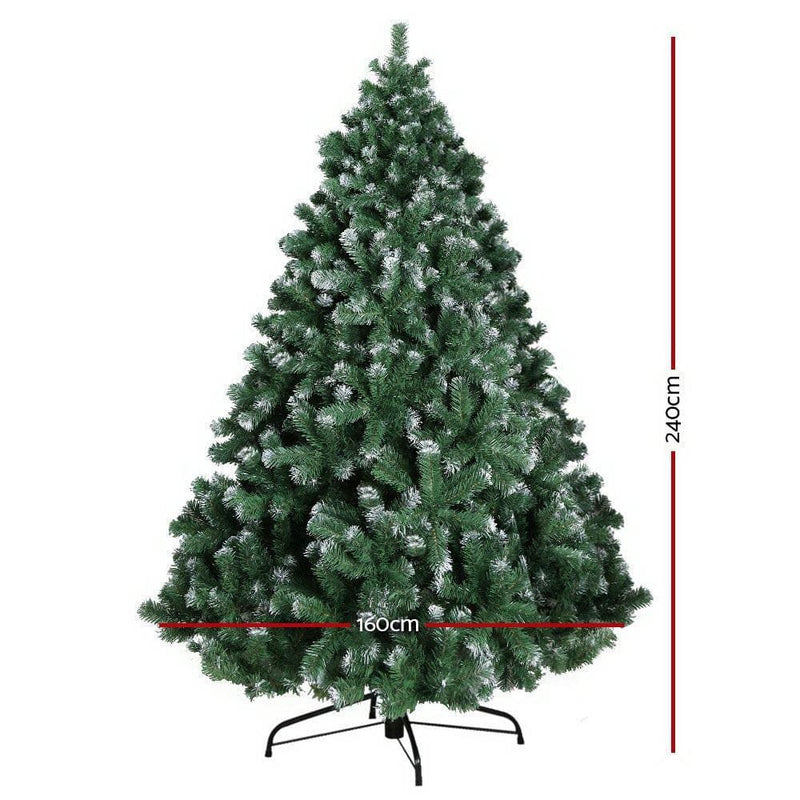 Jingle Jollys 8FT Christmas Snow Tree - Occasions > 