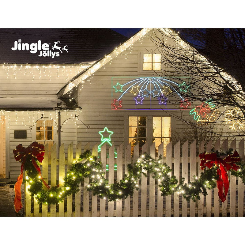 Jingle Jollys Christmas Motif Lights LED Star Fall Light 