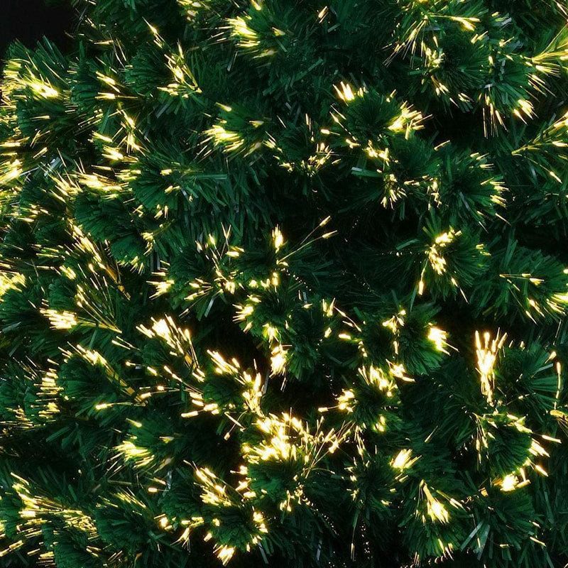 Jingle Jollys Christmas Tree 1.8M 6FT LED Xmas Fibre Optic Multi Warm 