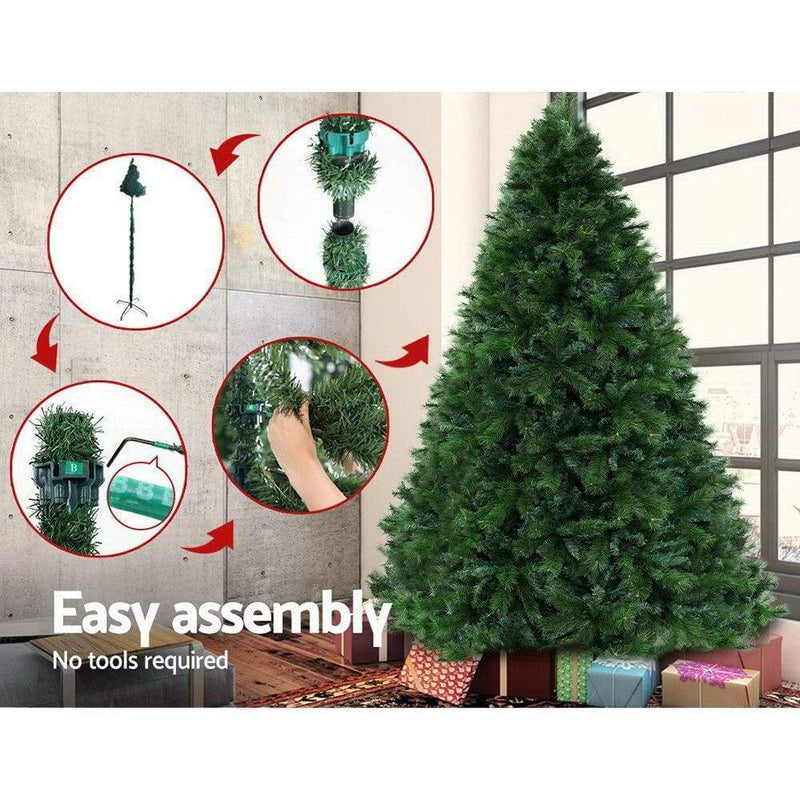 Jingle Jollys Christmas Tree 2.1M 6FT Xmas Decoration Green 