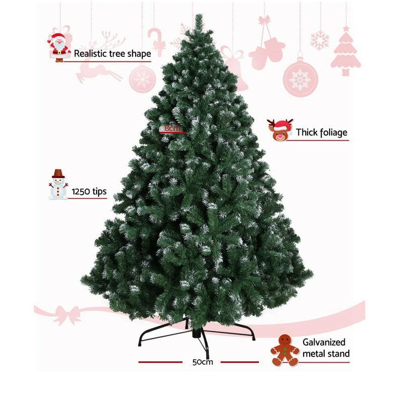 Jingle Jollys 7FT Christmas Snow Tree - Occasions > 