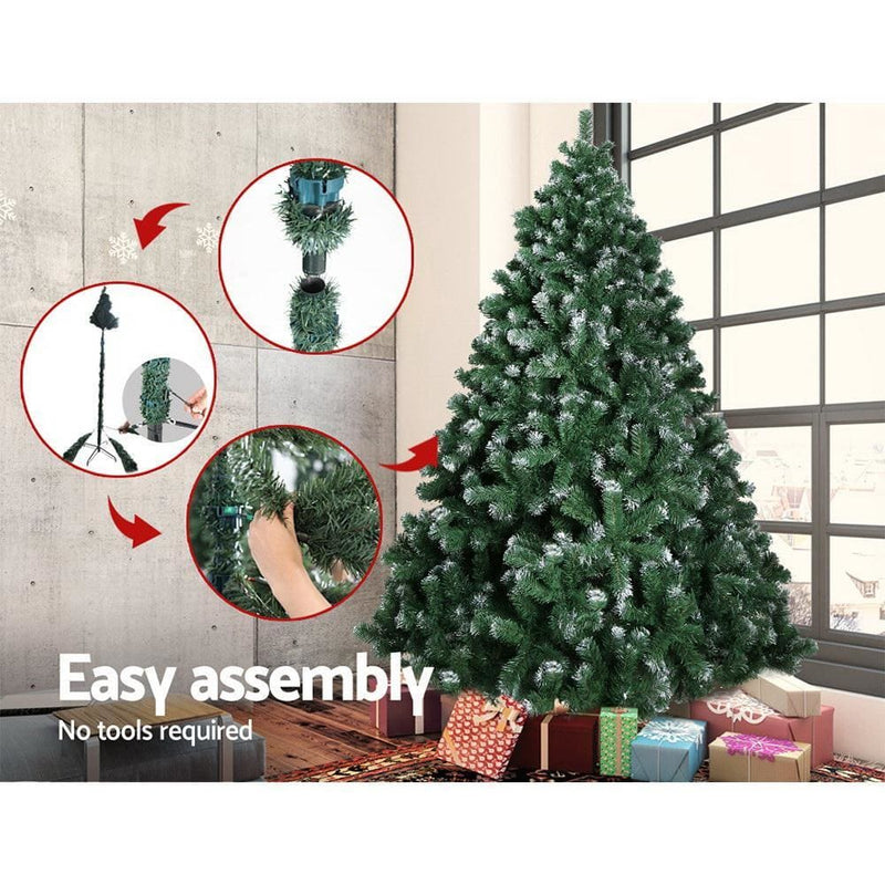 Jingle Jollys 7FT Christmas Snow Tree - Occasions > 