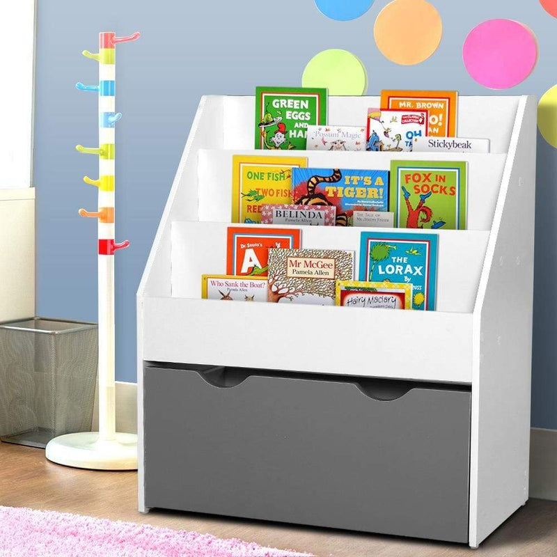 Keezi Kids Bookshelf Childrens Bookcase Organiser Storage 