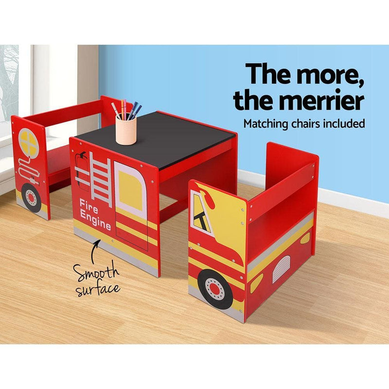 Keezi Kids Fire Truck Table & Chair Set - Baby & Kids > Kids