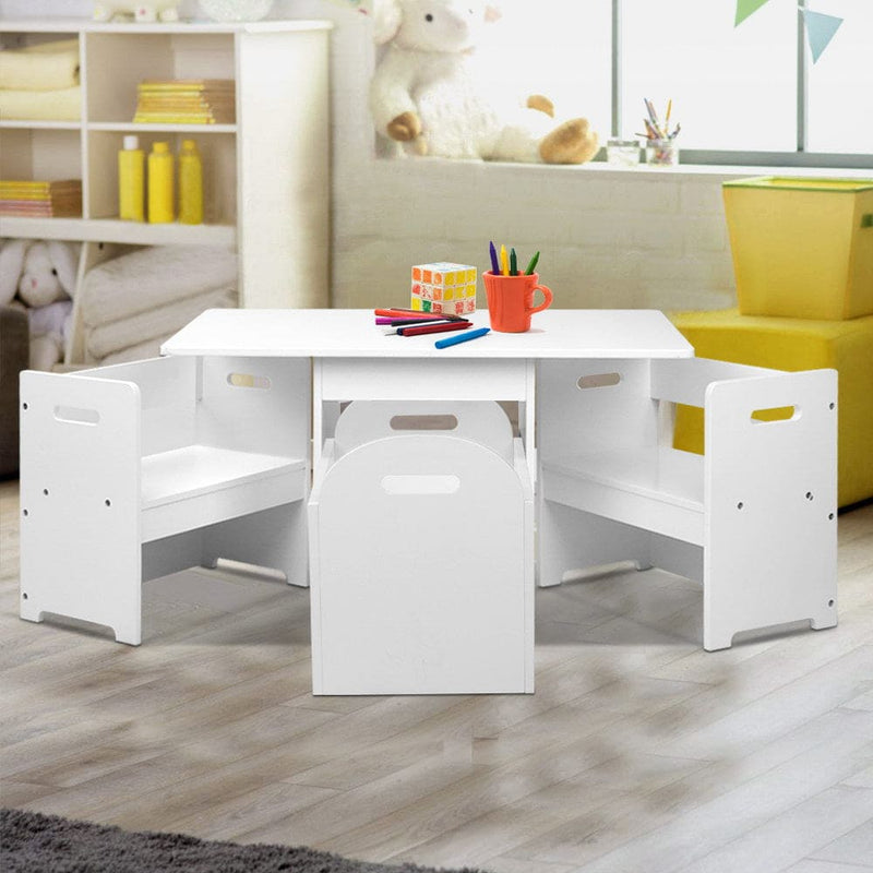 Keezi Kids Multi-function Table and Chair Hidden Storage Box