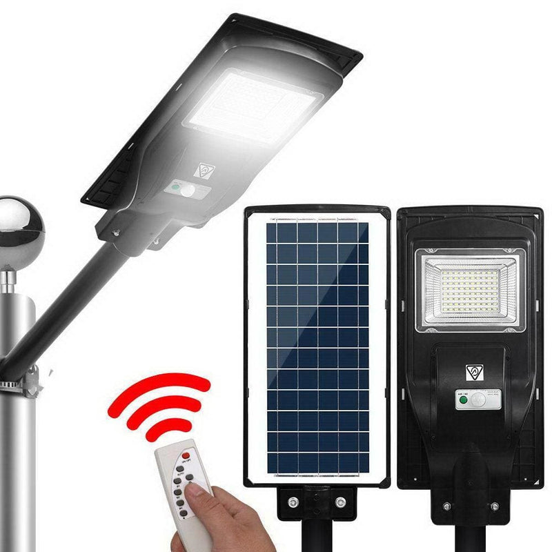 LED Solar Street Flood Light Motion Sensor Remote Outdoor 