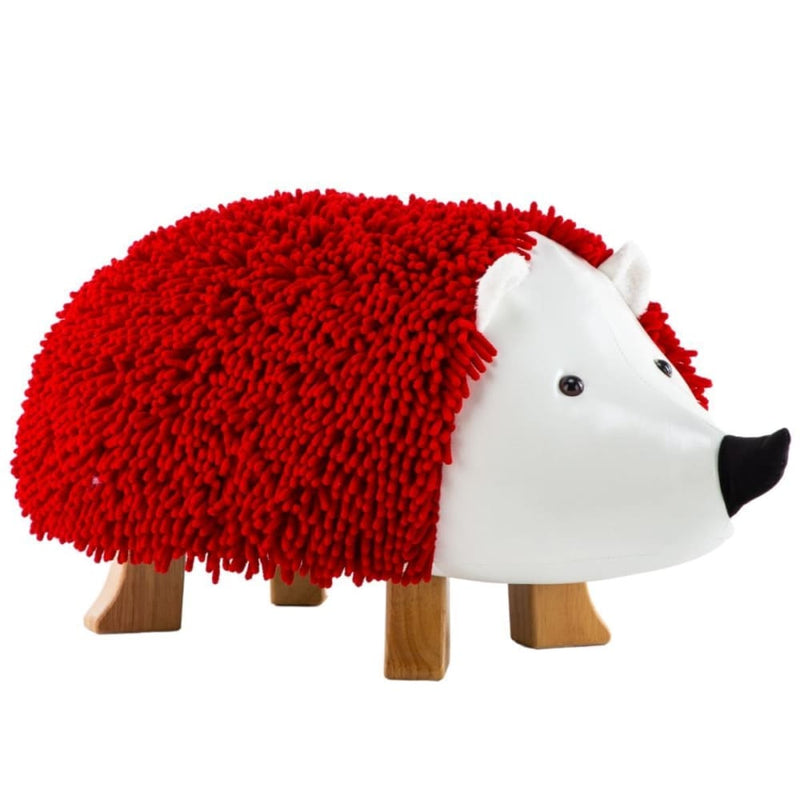 Lira Red Hedgehog Ottoman With Solid Wood Footrest - Baby & 