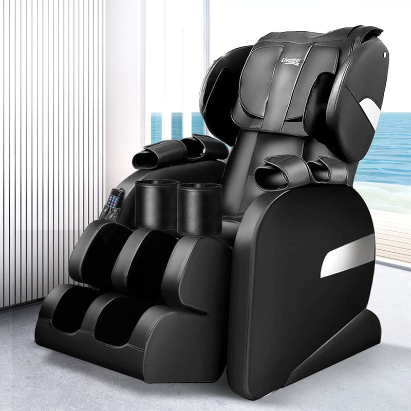 Livemor Electric Massage Chair - Black - Health & Beauty > 