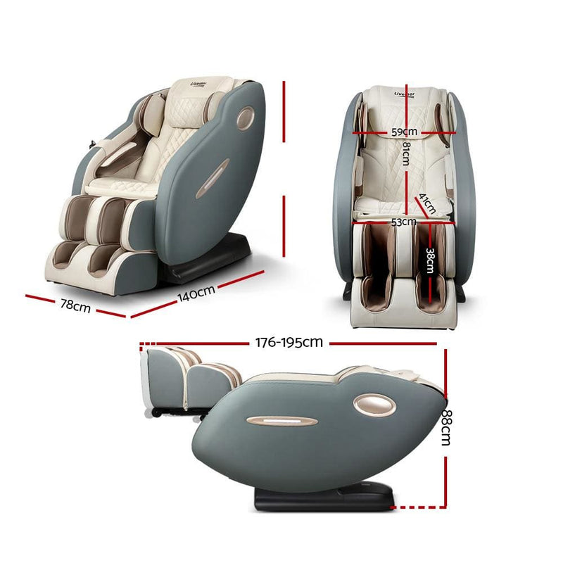 Livemor Electric Massage Chair Recliner SL Track Shiatsu 