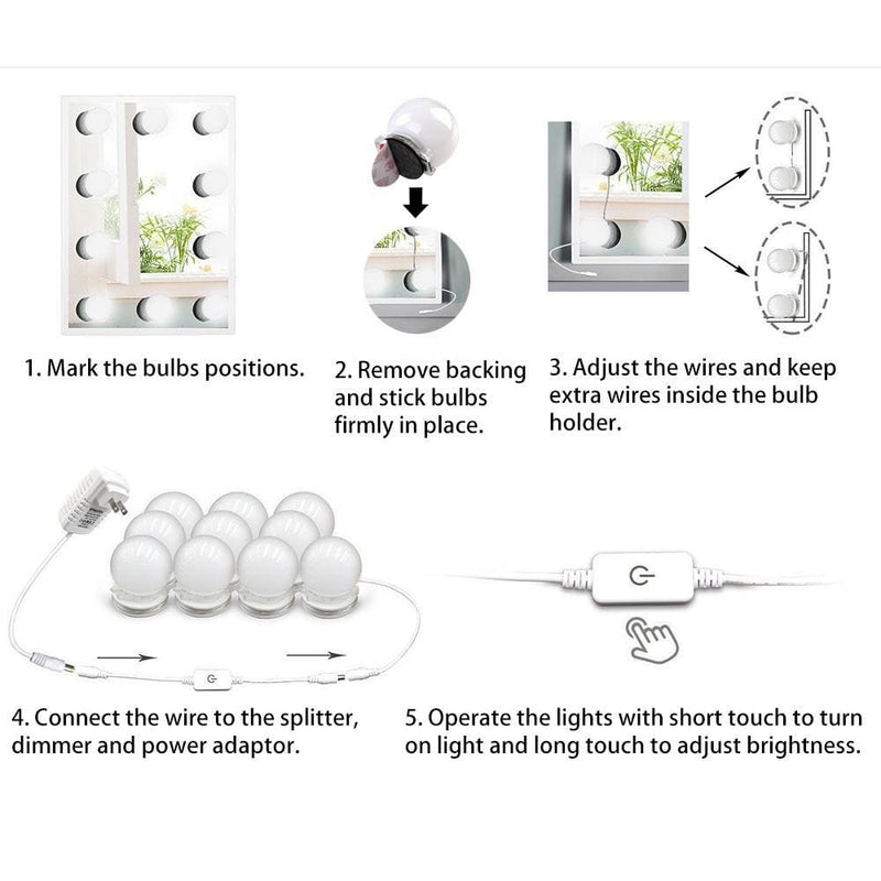 Mirror LED Lights Kit - Health & Beauty > Makeup Mirrors