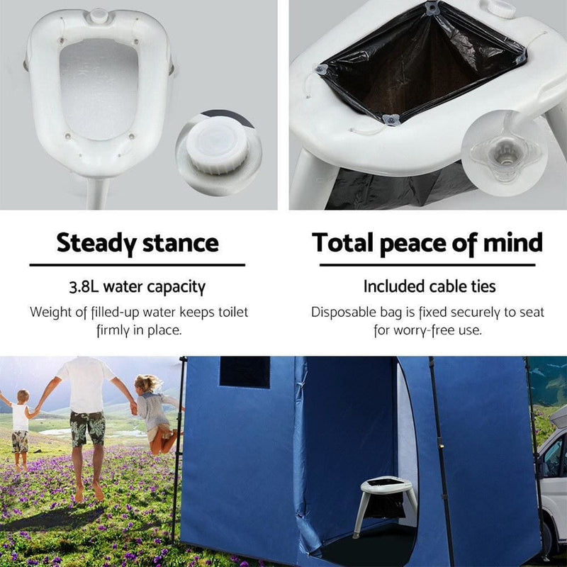 Outdoor Portable Folding Camping Toilet - Outdoor > Camping