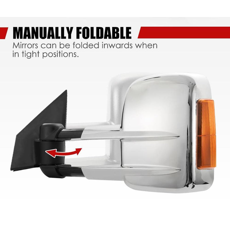 Pair Extendable Towing Mirror for Mazda BT50 MY 2012-2020 