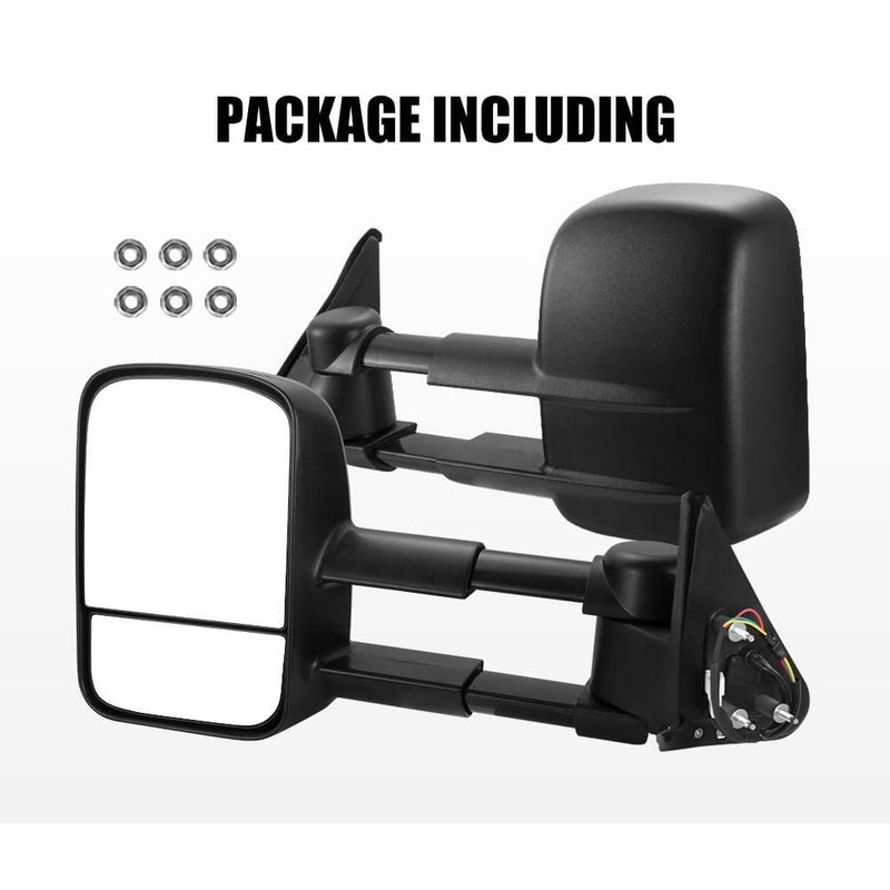 Pair Extendable Towing Mirrors for Nissan Patrol GU Y61 