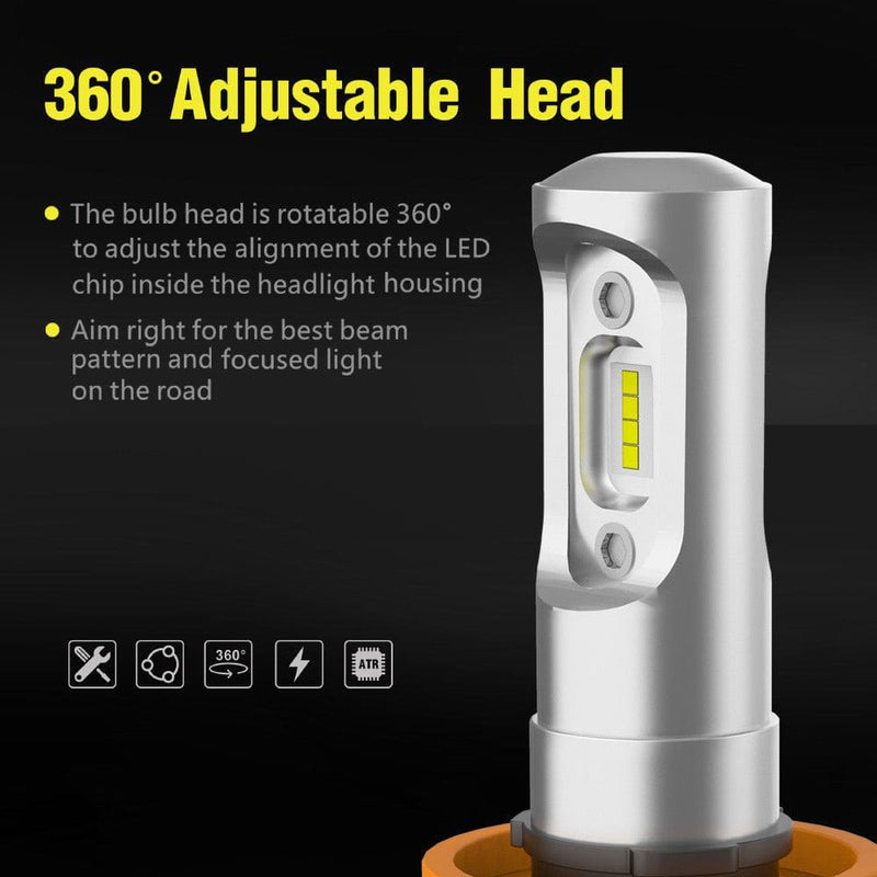 Pair LED Headlight Kit Driving Lamp H11 High Low Beam Globe 