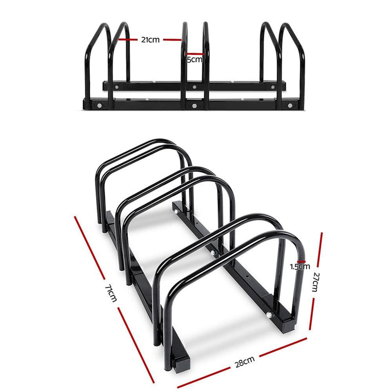 Portable Bike 3 Parking Rack Bicycle Instant Storage Stand -