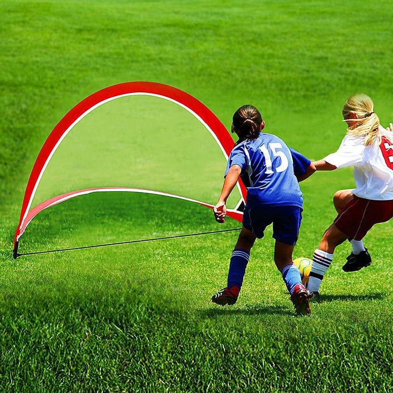 Portable Kids Soccer Goals Set – 2 Pop Up Soccer Goals Cones