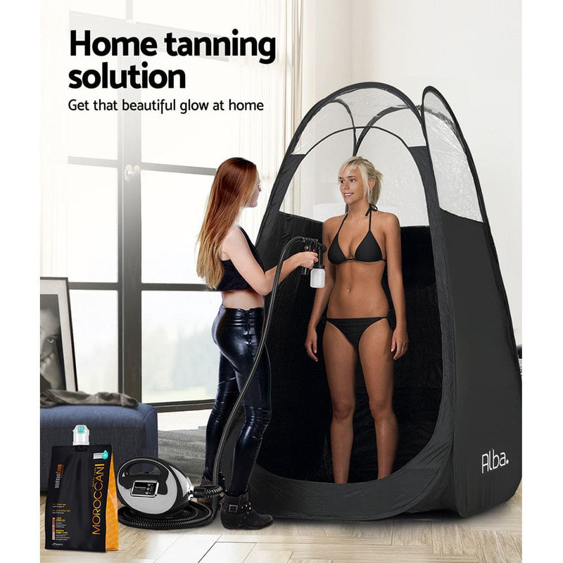 Portable Pop Up Tanning Tent - Black - Health & Beauty > 