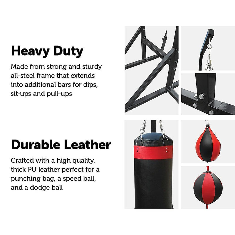 Power Boxing Station Stand Gym Speed Ball Punching Bag - 
