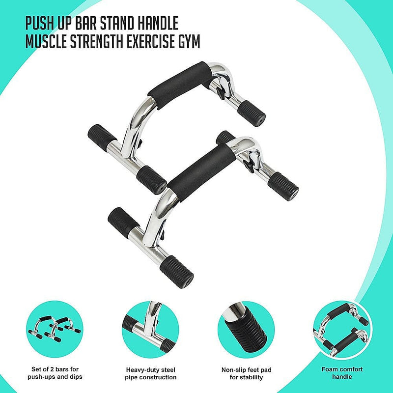 Push Up Bar Stand Handle Muscle Strength Exercise Gym - 
