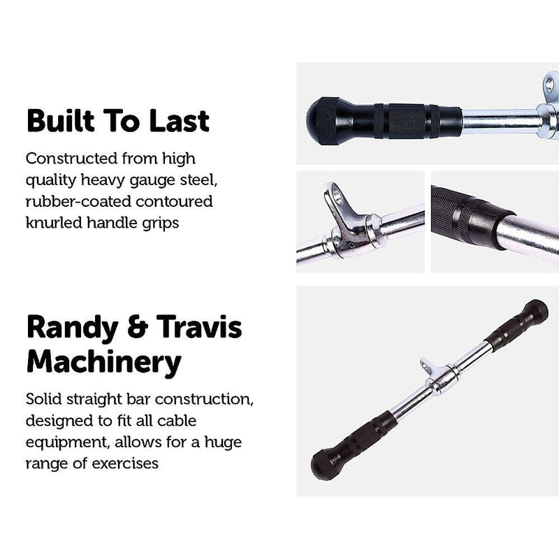 Randy & Travis Rubber Coated Solid Straight Bar Attachment -