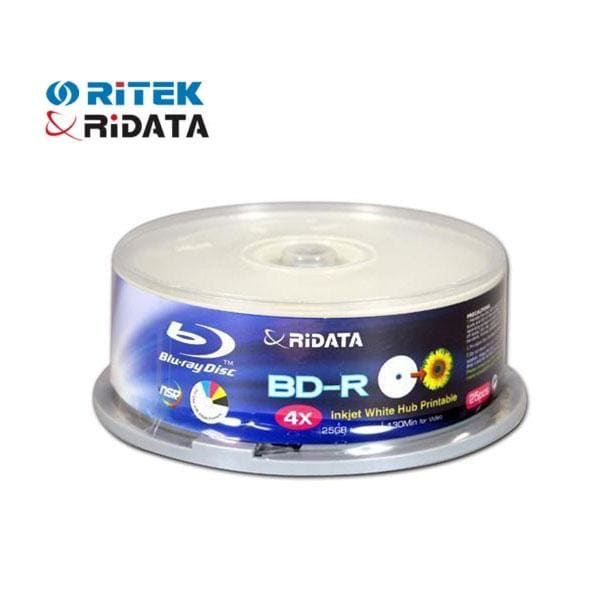 Ridata Recordable (write-once) Blue-Ray BD-R4x T25 (25GB) 