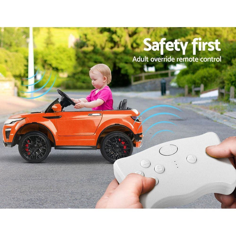 Rigo Kids Ride On Car Electric 12V Toys Orange - Baby & Kids
