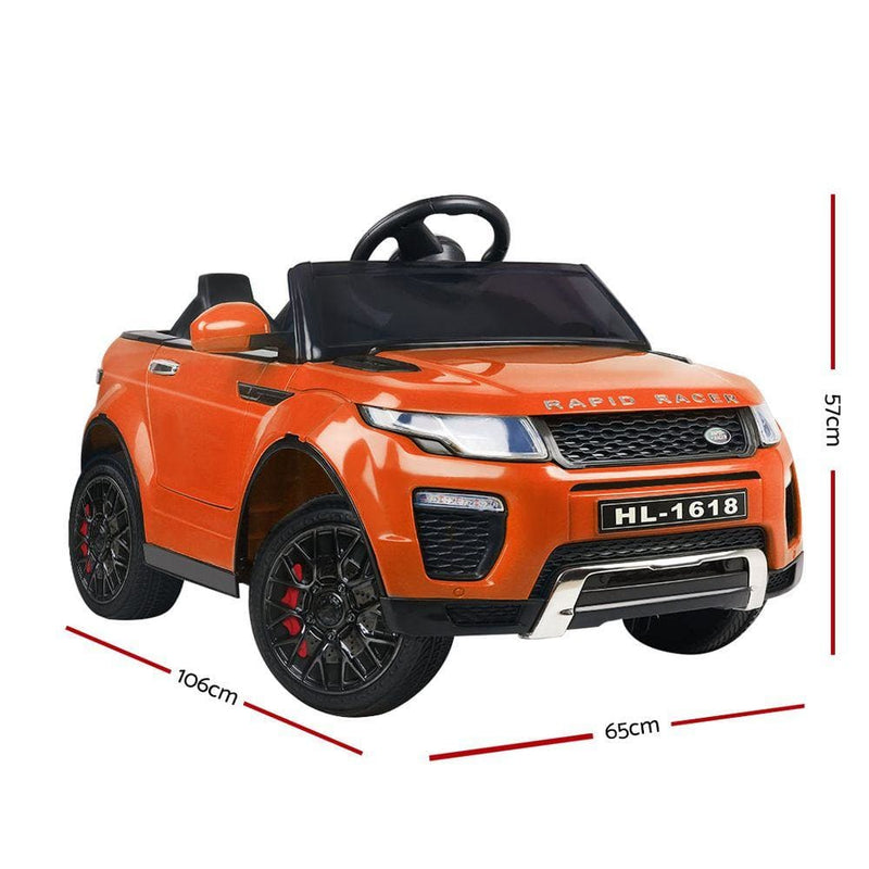 Rigo Kids Ride On Car Electric 12V Toys Orange - Baby & Kids