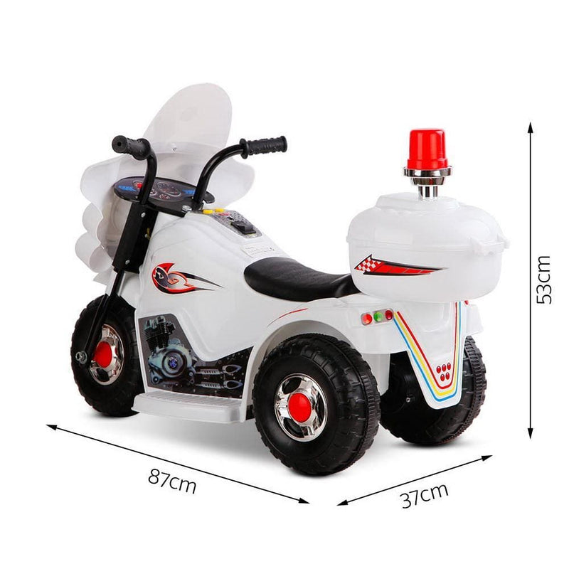 Rigo Kids Ride On Motorbike Motorcycle Car Toys White - Baby