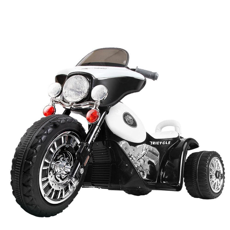 Rigo Kids Ride On Motorbike Motorcycle Toys Black White - 