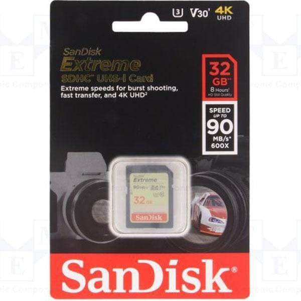 Sandisk Extreme SDHC UHS-I U3 Class 10 32GB upto 90MB/s 