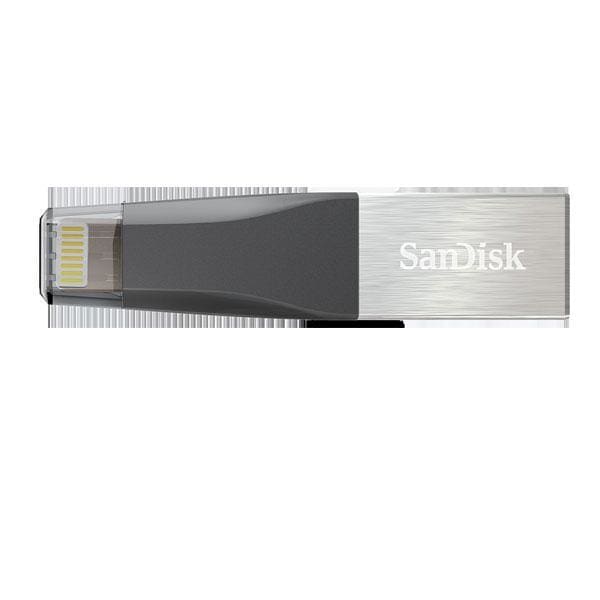 SANDISK IXPAND IMINI FLASH DRIVE SDIX40N 128GB GREY IOS USB 