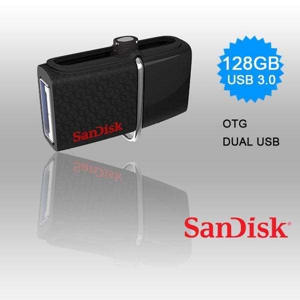 Sandisk SDDD2-128G OTG-128G Ultra Dual USB 3.0 Pen Drive - 