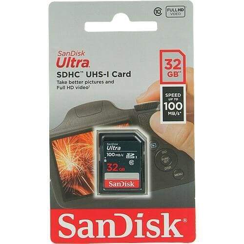 SANDISK SDSDUNR-032G-GN3IN CRC 32GB 9p SDHC r100MB/s Class 
