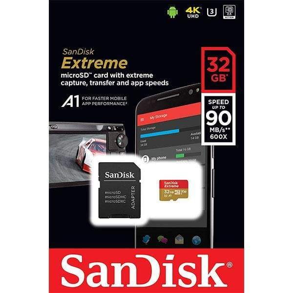 SANDISK SDSQXAF-032G-GN6MA 32GB MICRO SDHC EXTREME A1 V30 