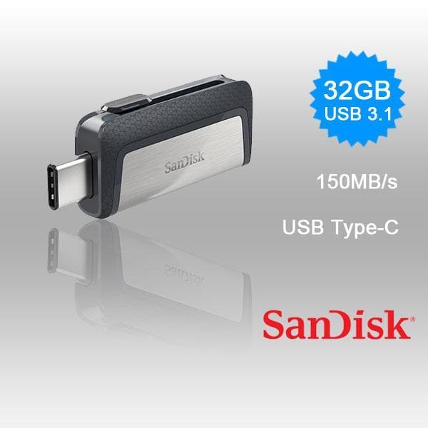 SANDISK ULTRA 32GB SDDDC2-032G Dual USB Drive Type-C 3.1 - 