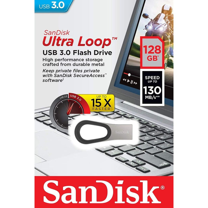 SANDISK ULTRA LOOP USB 3.0 CZ93 128GB SDCZ93-128G - 