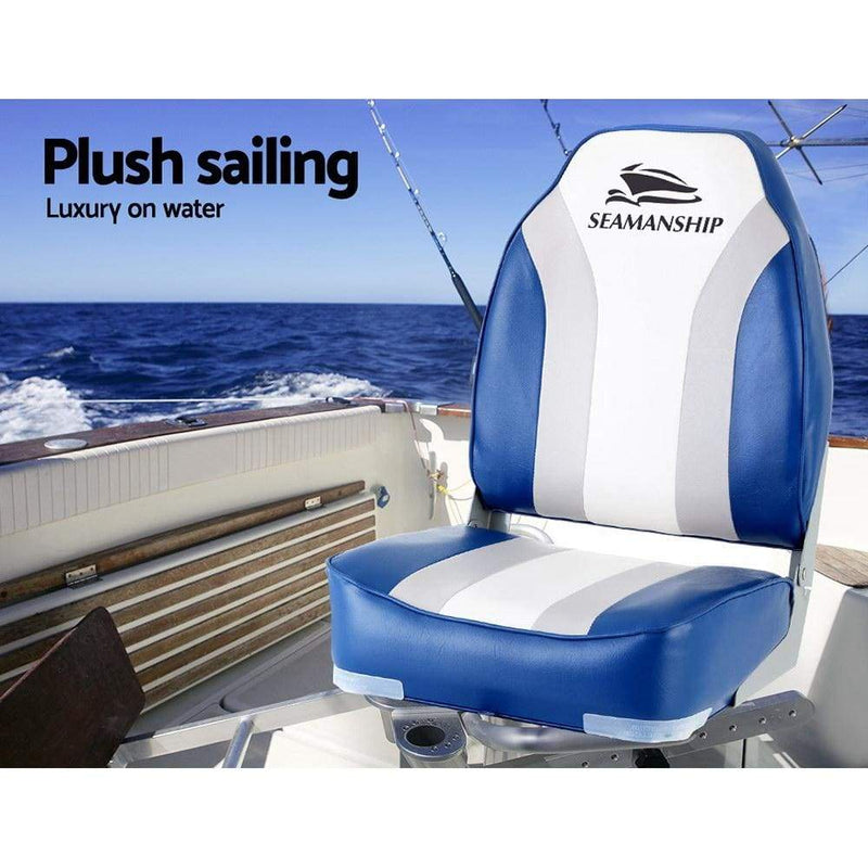 Seamanship 2X Folding Boat Seats Seat Marine Seating Set All